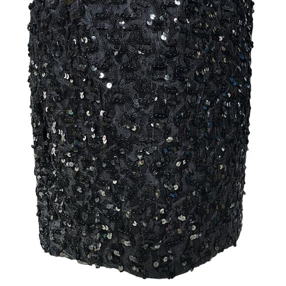 JESSICA MCCLINTOCK GUNNE SAX Vtg Y2K Strapless Sequin Cocktail Mini Dress Size 6 - Picture 3 of 9